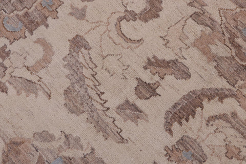 handmade Transitional Kafkaz Ivory Ivory Hand Knotted RECTANGLE 100% WOOL area rug 12' x 18'