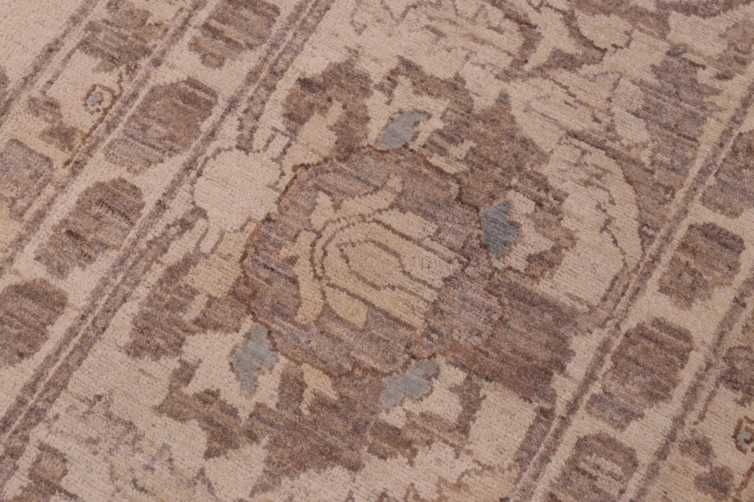 handmade Transitional Kafkaz Ivory Ivory Hand Knotted RECTANGLE 100% WOOL area rug 12' x 18'