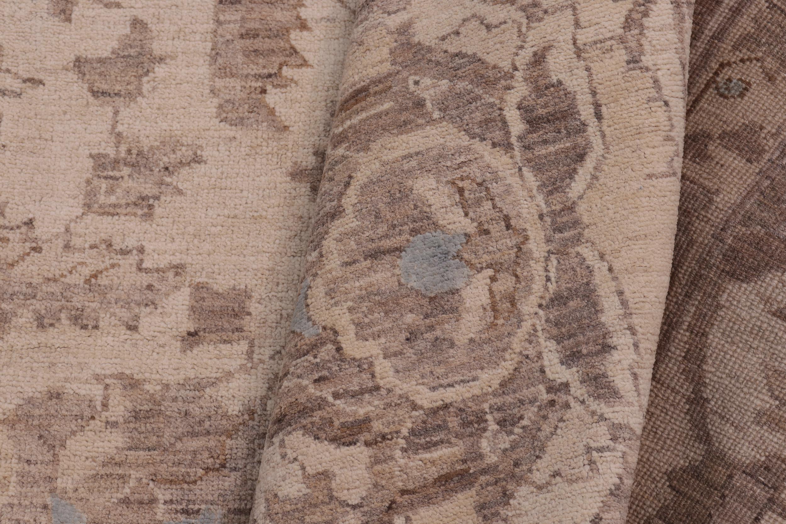 handmade Transitional Kafkaz Ivory Ivory Hand Knotted RECTANGLE 100% WOOL area rug 12' x 18'