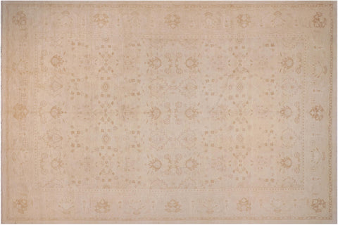 handmade Traditional Kafkaz Ivory Tan Hand Knotted RECTANGLE 100% WOOL area rug 12x18