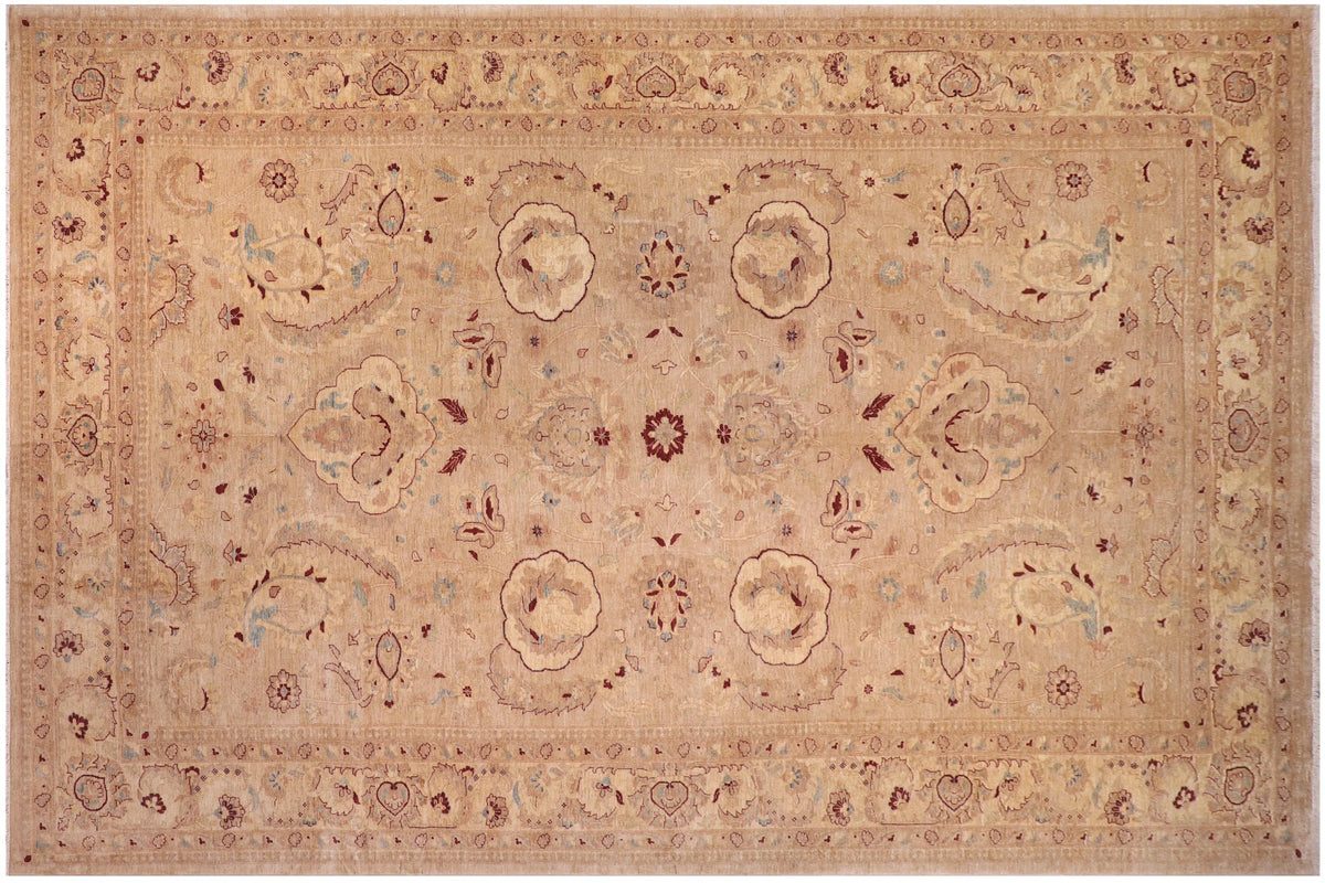 handmade Traditional Kafkaz Tan Tan Hand Knotted RECTANGLE 100% WOOL area rug 12x18