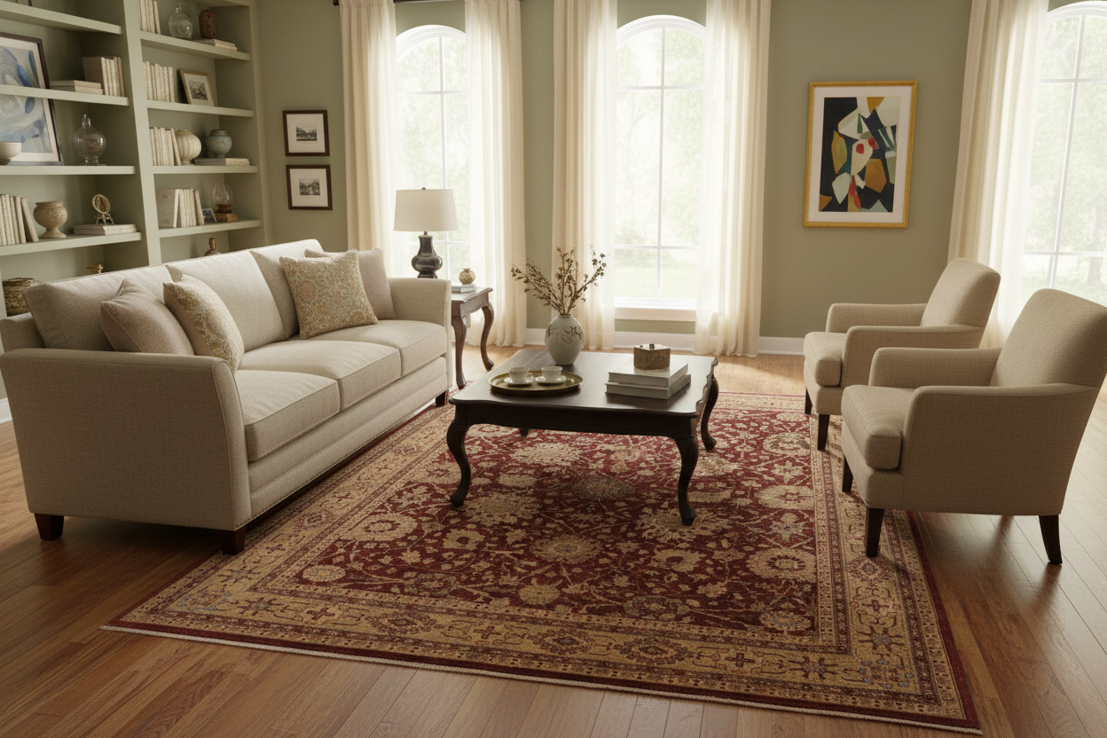 handmade Traditional Kafkaz Red Lt. Green Hand Knotted RECTANGLE 100% WOOL area rug 12x15