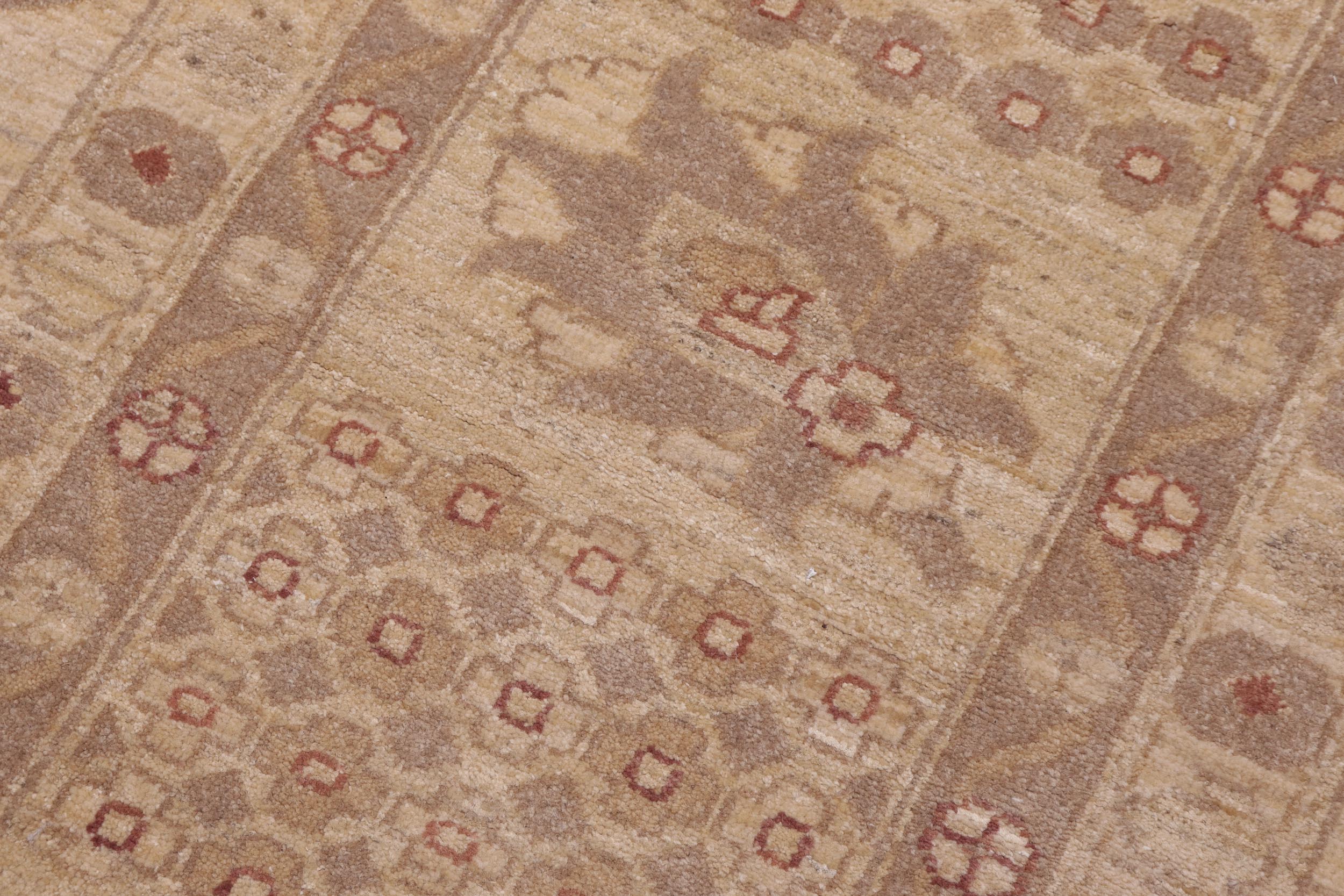 handmade Traditional Kafkaz Tan Tan Hand Knotted RECTANGLE 100% WOOL area rug 12x18