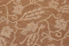 handmade Transitional Kafkaz Brown Brown Hand Knotted RECTANGLE 100% WOOL area rug 12X18