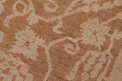 handmade Transitional Kafkaz Brown Brown Hand Knotted RECTANGLE 100% WOOL area rug 12X18