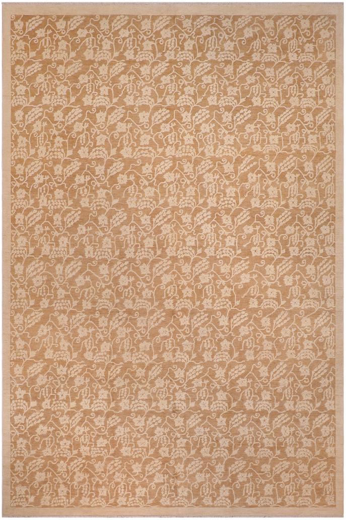 handmade Transitional Kafkaz Brown Brown Hand Knotted RECTANGLE 100% WOOL area rug 12X18