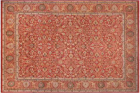 handmade Transitional Design Rust Rust Hand Knotted RECTANGLE 100% WOOL area rug 12 x 16