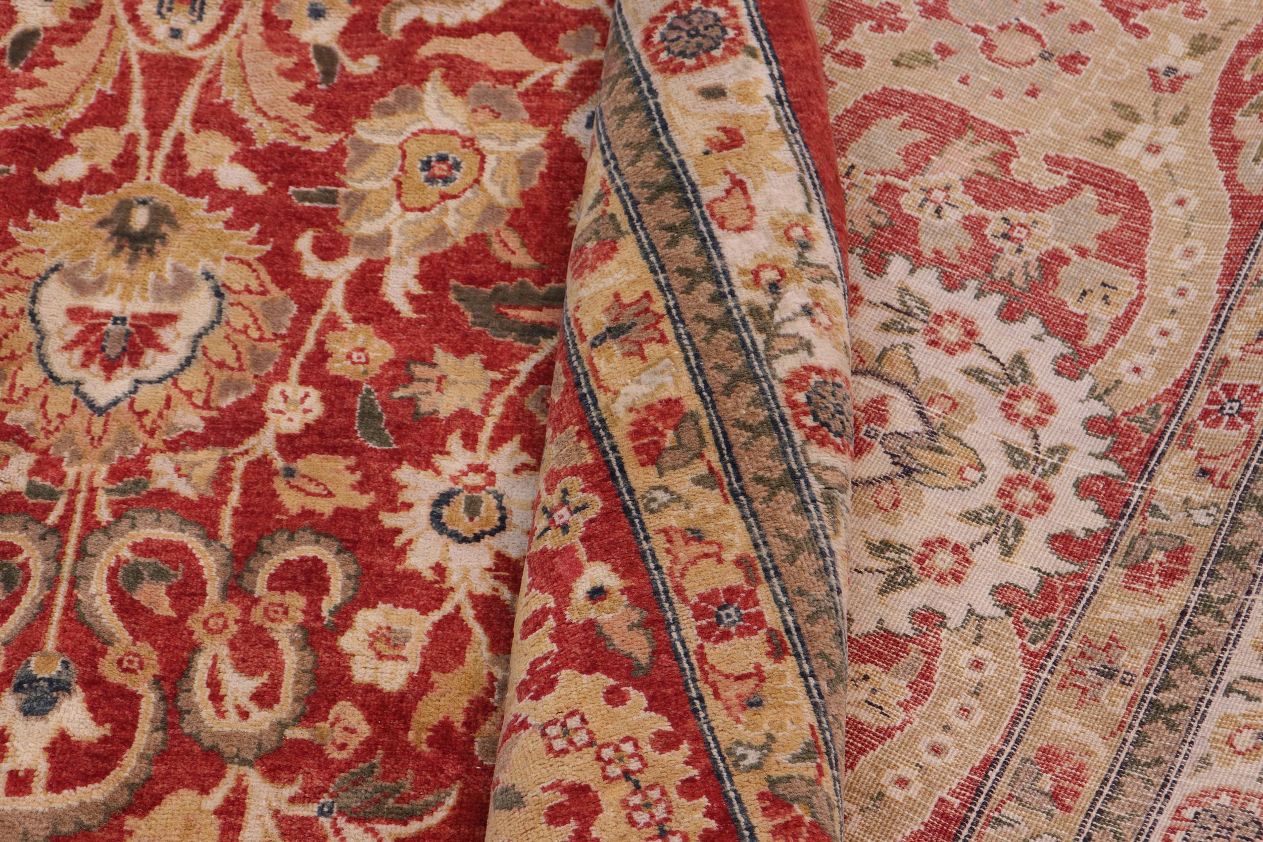 handmade Transitional Design Rust Rust Hand Knotted RECTANGLE 100% WOOL area rug 12 x 16