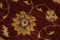 A02787, 8 0"x 8 3",Traditional                   ,8x8,Red,IVORY,Hand-knotted                  ,Pakistan   ,100% Wool  ,Round      ,652671148538