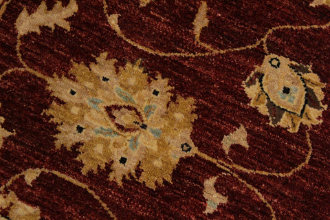 A02787, 8 0"x 8 3",Traditional                   ,8x8,Red,IVORY,Hand-knotted                  ,Pakistan   ,100% Wool  ,Round      ,652671148538