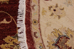 A02787, 8 0"x 8 3",Traditional                   ,8x8,Red,IVORY,Hand-knotted                  ,Pakistan   ,100% Wool  ,Round      ,652671148538