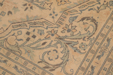 handmade Transitional Kafkaz Beige Blue Hand Knotted RECTANGLE 100% WOOL area rug 9x12