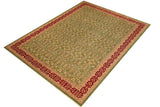 handmade Transitional Kafkaz Green Red Hand Knotted RECTANGLE 100% WOOL area rug 12 x 18