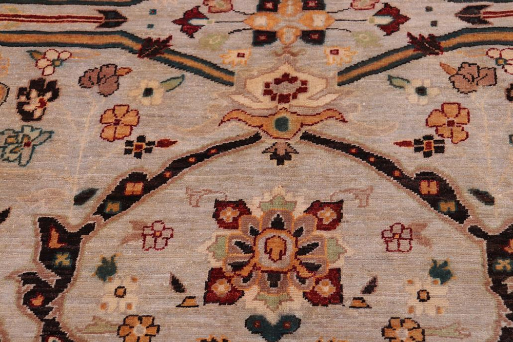 handmade Traditional Kafkaz Gray Brown Hand Knotted RECTANGLE 100% WOOL area rug 12 x 15