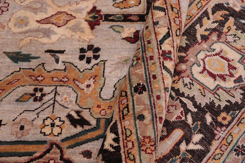 handmade Traditional Kafkaz Gray Brown Hand Knotted RECTANGLE 100% WOOL area rug 12x15