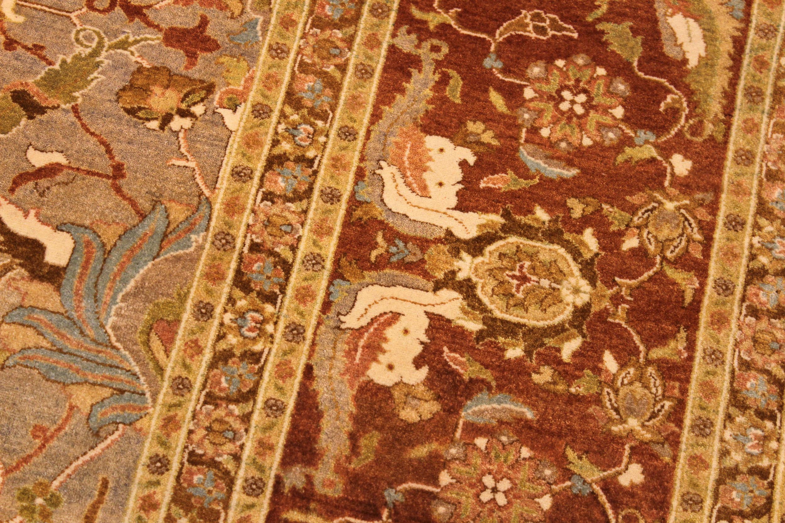 handmade Transitional Shama Taupe Rust Hand Knotted RECTANGLE 100% WOOL area rug 10 x 13