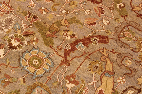 handmade Transitional Shama Taupe Rust Hand Knotted RECTANGLE 100% WOOL area rug 10 x 13