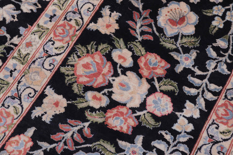 handmade Transitional Kashan Black Rust Hand Knotted RECTANGLE 100% WOOL area rug 12x15