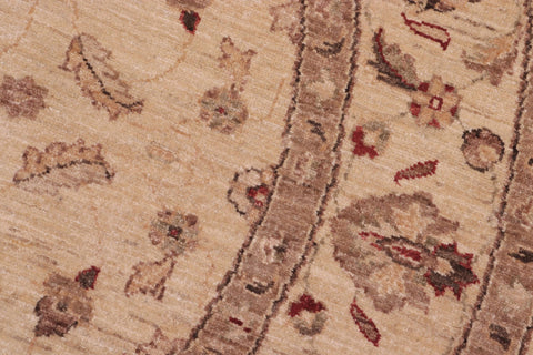 handmade Traditional Kafkaz Beige Rust Hand Knotted ROUND 100% WOOL area rug 6' x 6'