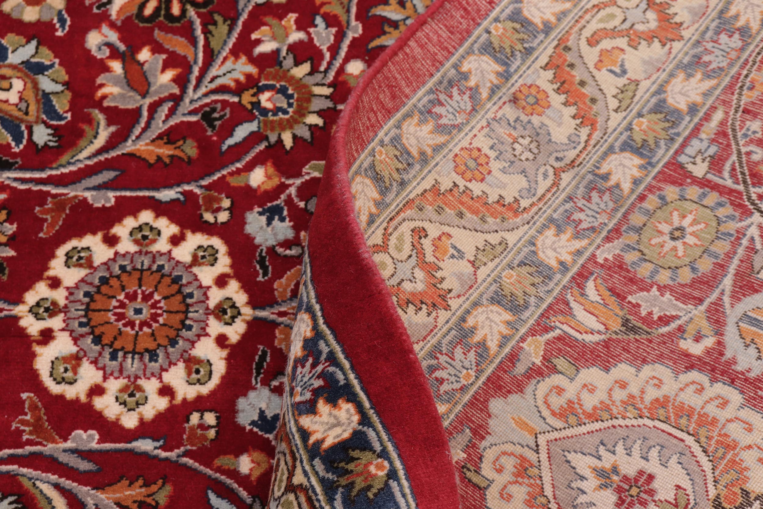 handmade Transitional New Asif Red Blue Hand Knotted RECTANGLE 100% WOOL area rug 12x15