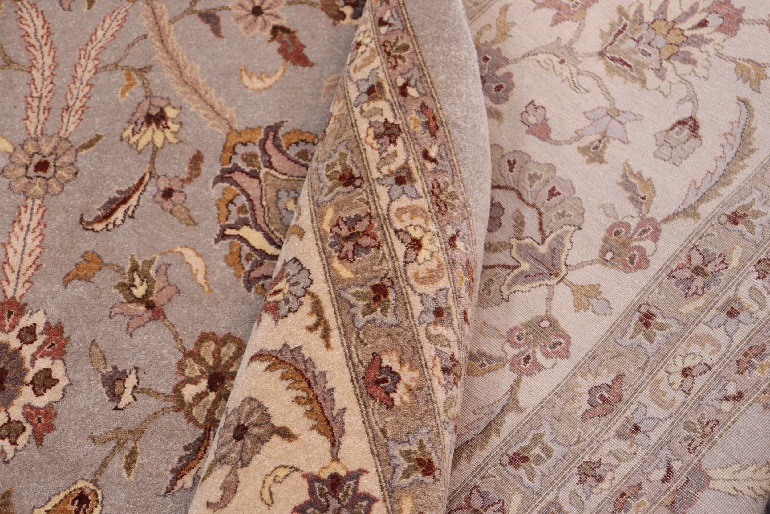 handmade Transitional Jafri Lt. Gray Tan Hand Knotted RECTANGLE 100% WOOL area rug 12 x 15