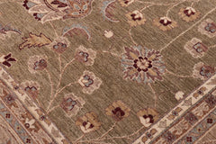 handmade Traditional Kafkaz Lt. Green Tan Hand Knotted RECTANGLE 100% WOOL area rug 12X17