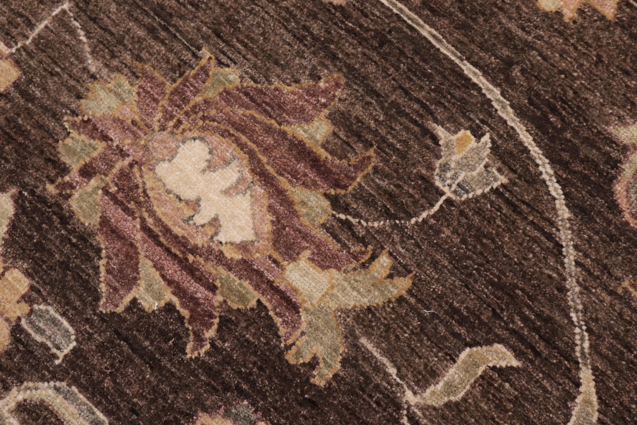 handmade Traditional Kafkaz Brown Lt. Gold Hand Knotted RECTANGLE 100% WOOL area rug 12x17