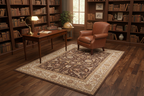 handmade Traditional Kafkaz Brown Lt. Gold Hand Knotted RECTANGLE 100% WOOL area rug 12x17