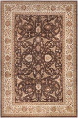 handmade Traditional Kafkaz Brown Lt. Gold Hand Knotted RECTANGLE 100% WOOL area rug 12X17