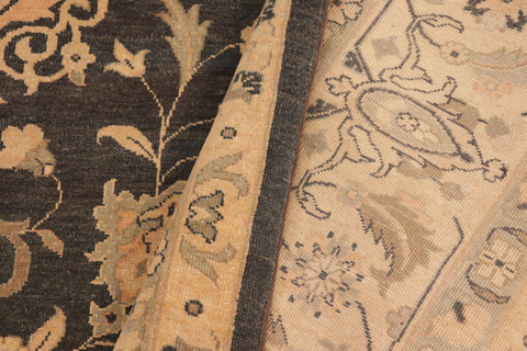 handmade Traditional Kafkaz Green Tan Hand Knotted RECTANGLE 100% WOOL area rug 10x14