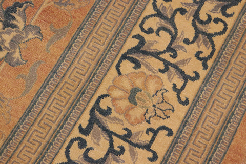 handmade Traditional Kafkaz Peach Beige Hand Knotted RECTANGLE 100% WOOL area rug 9x12