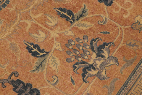 handmade Traditional Kafkaz Peach Beige Hand Knotted RECTANGLE 100% WOOL area rug 9x12