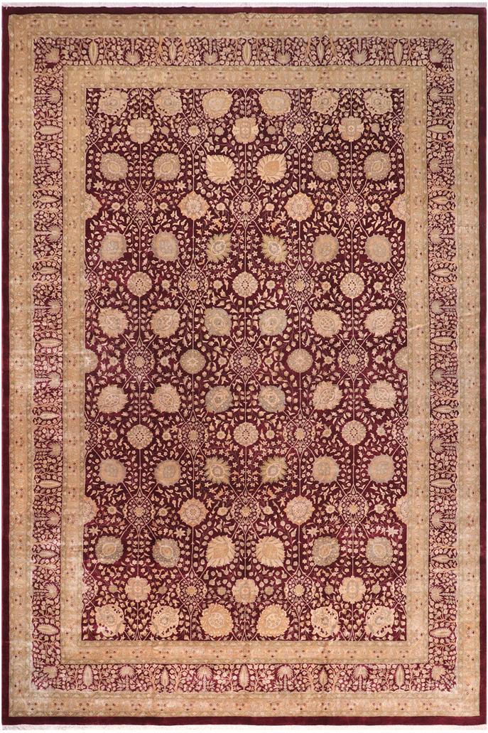 handmade Traditional Design Red Red Hand Knotted RECTANGLE 100% WOOL area rug 12'X19'