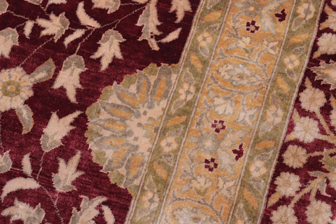 handmade Transitional Design Red Red Hand Knotted RECTANGLE 100% WOOL area rug 12' x 19'