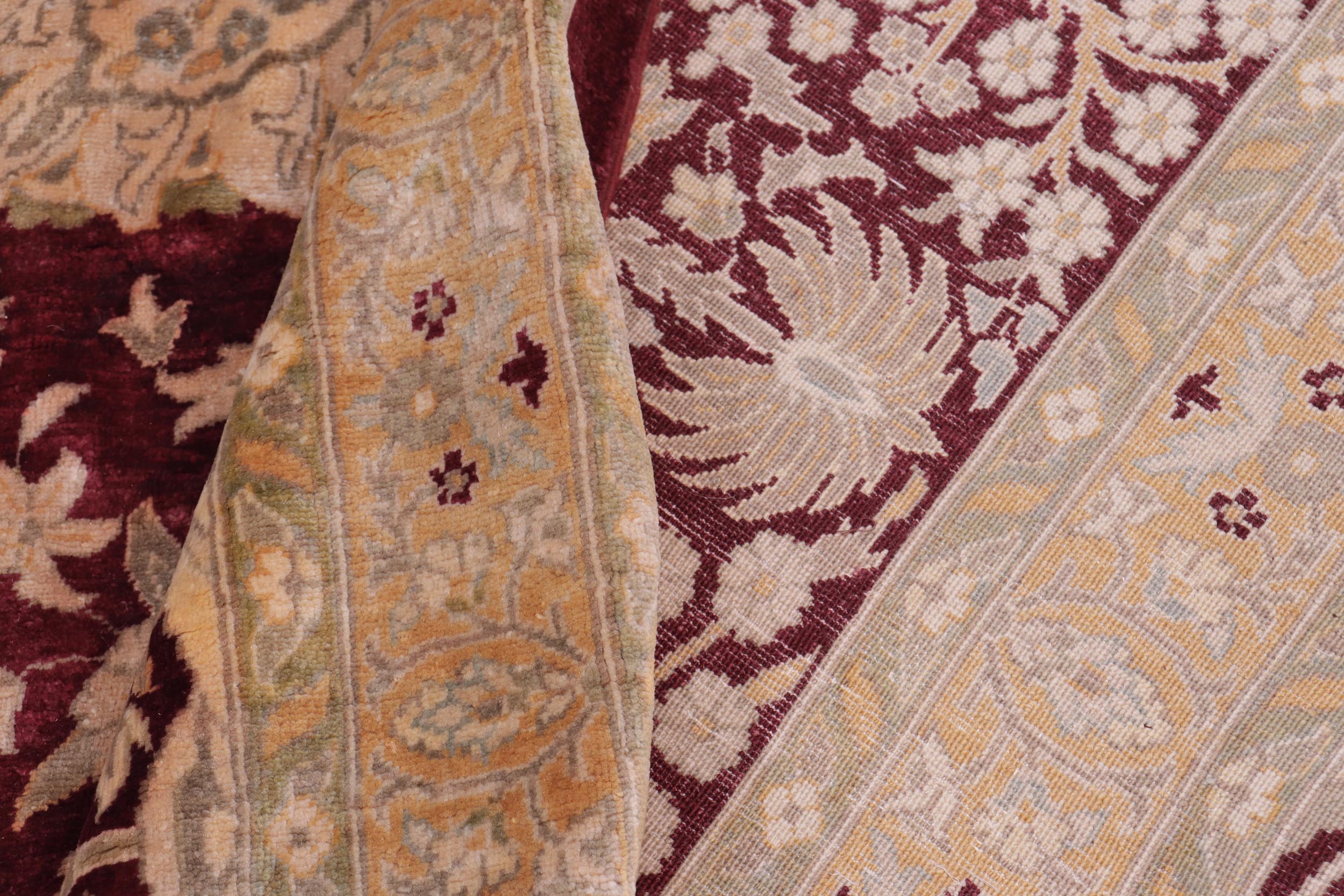handmade Transitional Design Red Red Hand Knotted RECTANGLE 100% WOOL area rug 12' x 19'