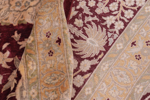 handmade Transitional Design Red Red Hand Knotted RECTANGLE 100% WOOL area rug 12' x 19'