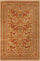 Traditional Kaffas Karri Green Rust Hand Knotted Area rugs 10X14