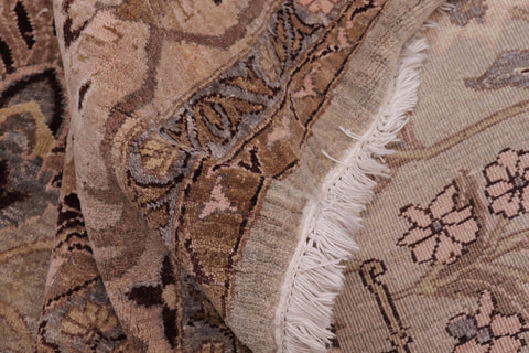 handmade Traditional Kafkaz Gray Tan Hand Knotted ROUND 100% WOOL area rug 10' x 10'