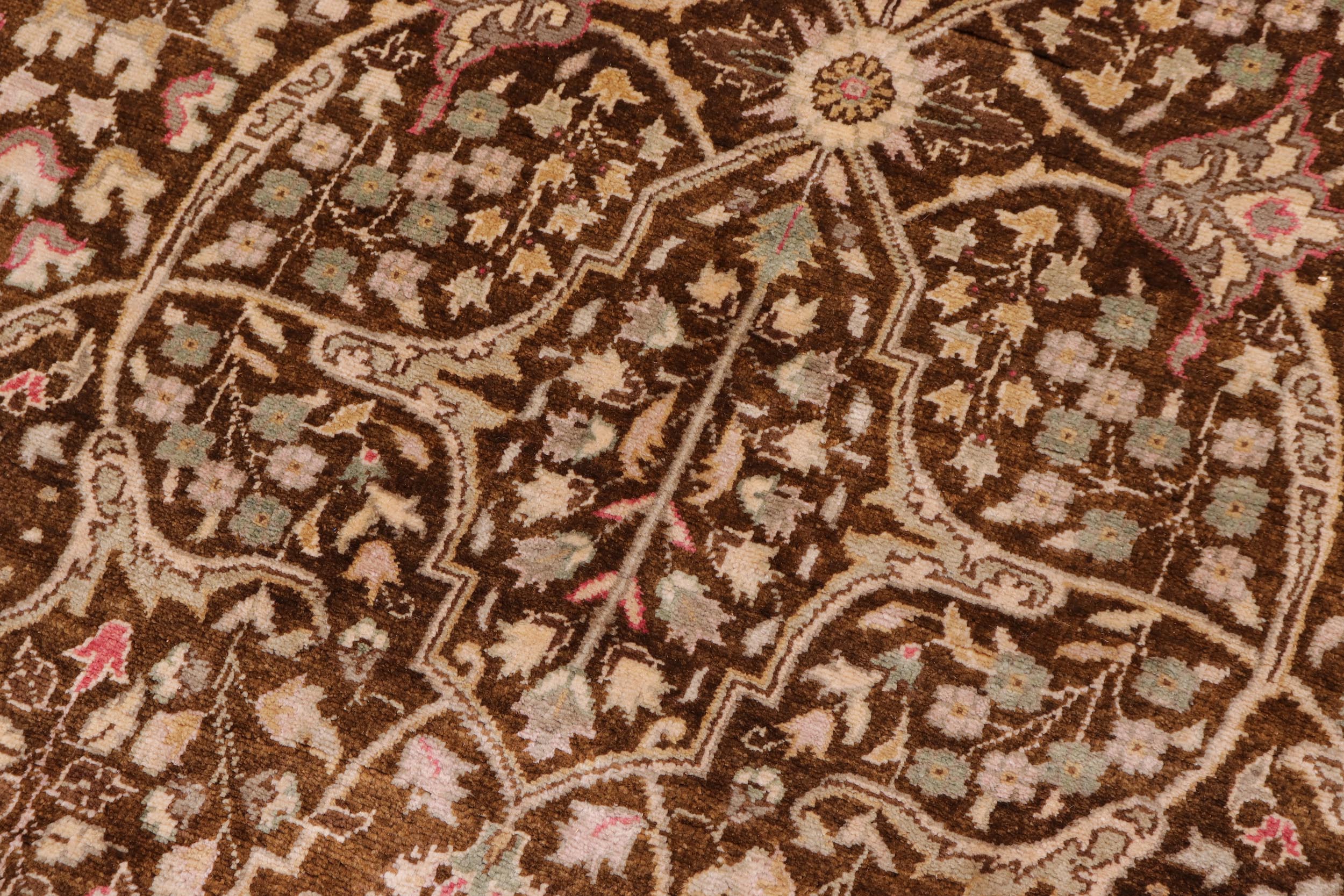 handmade Transitional Tabriz Brown Brown Hand Knotted GALLERY 100% WOOL area rug 8' x 25'