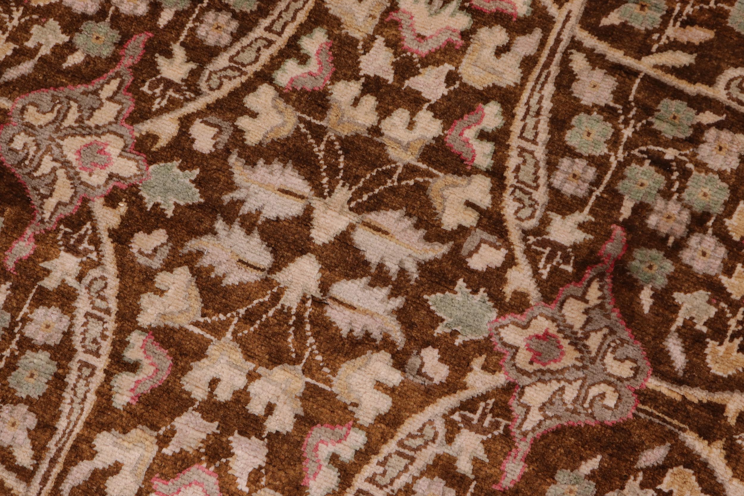 handmade Transitional Tabriz Brown Brown Hand Knotted GALLERY 100% WOOL area rug 8' x 25'