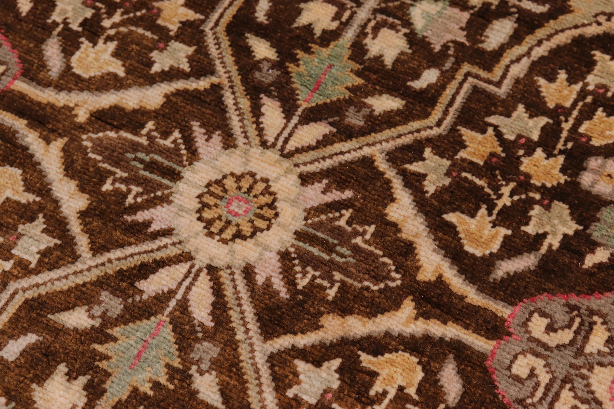 handmade Transitional Tabriz Brown Brown Hand Knotted GALLERY 100% WOOL area rug 8' x 25'