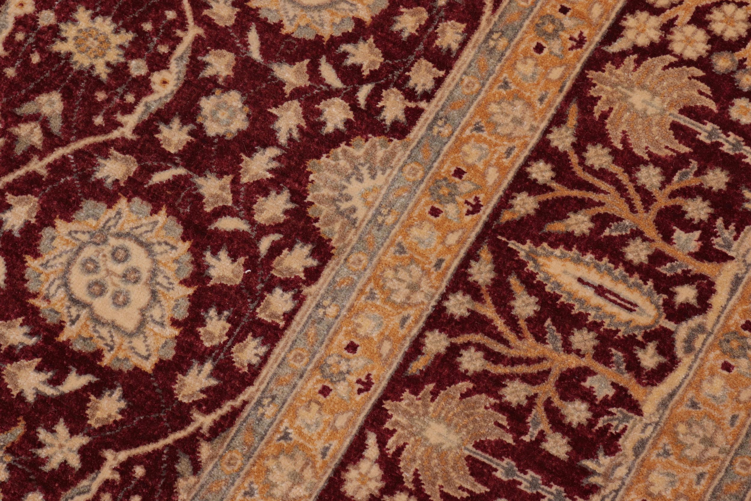 handmade Transitional Design Red Red Hand Knotted GALLERY 100% WOOL area rug 6' x 12'