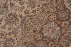 handmade Traditional Lahore Ivory Tan Hand Knotted GALLERY 100% WOOL area rug 6'X12'