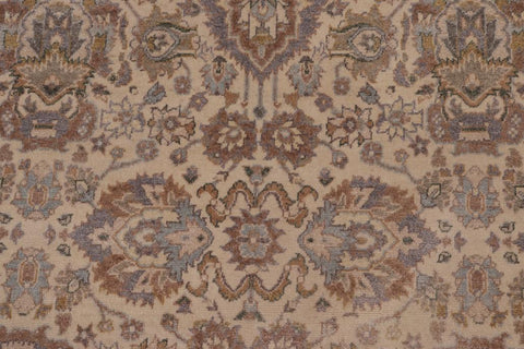 handmade Traditional Lahore Ivory Tan Hand Knotted GALLERY 100% WOOL area rug 6'X12'