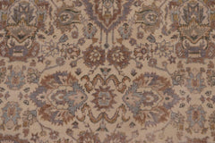 handmade Traditional Lahore Ivory Tan Hand Knotted GALLERY 100% WOOL area rug 6'X12'