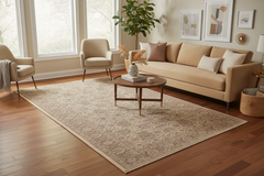 Turkish Knotted Istanbul Jerilyn Ivory/Tan Wool Rug - 6'1''X12'0''