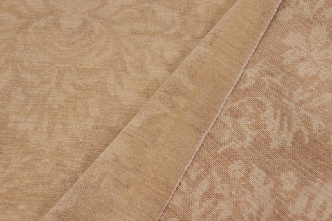 handmade Modern Kafkaz Brown Tan Hand Knotted RECTANGLE 100% WOOL area rug 10' x 14'