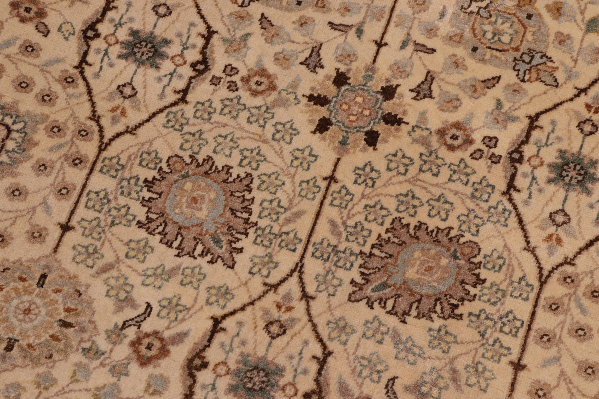 handmade Transitional Design Ivory Ivory Hand Knotted RECTANGLE 100% WOOL area rug 6' x 12'