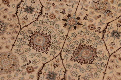 handmade Transitional Design Ivory Ivory Hand Knotted RECTANGLE 100% WOOL area rug 6' x 12'