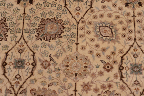 handmade Transitional Design Ivory Ivory Hand Knotted RECTANGLE 100% WOOL area rug 6' x 12'
